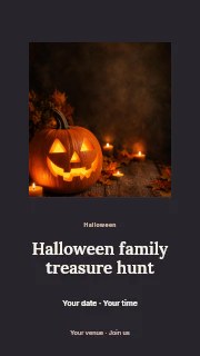 Halloween family treasure hunt instagram story template · Picture window