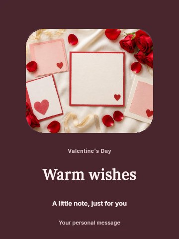 Valentine’s Day craft workshop greeting card template