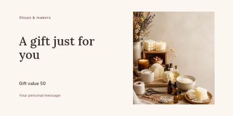 Independent makers fair gift voucher template