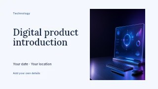 Digital product introduction youtube thumbnail template · Horizontal photo dialogue
