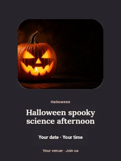 Halloween spooky science afternoon poster template · Picture window