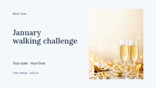 January walking challenge youtube thumbnail · Horizontal photo dialogue youtube thumbnail template