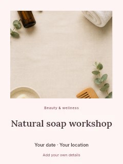 Minimalist skincare and wellness flat lay in Natural soap workshop · Quiet photo gallery