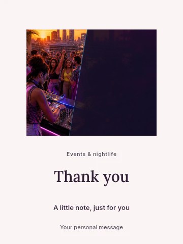 Rooftop DJ Party at Sunset in Rooftop party greeting card template
