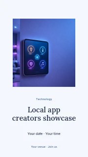 Local app creators showcase instagram story template · Picture window