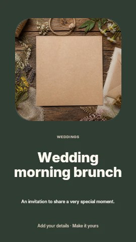 Wedding morning brunch instagram story template