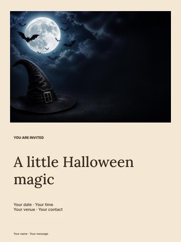 Halloween photo celebration invitation template