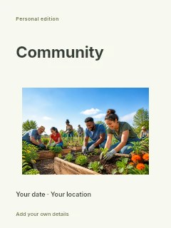 Community invitation template · Modern programme