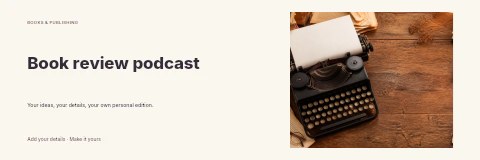 Book review podcast banner template