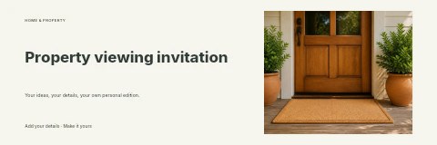 Property viewing invitation banner template