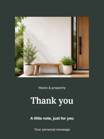 Home styling workshop greeting card template
