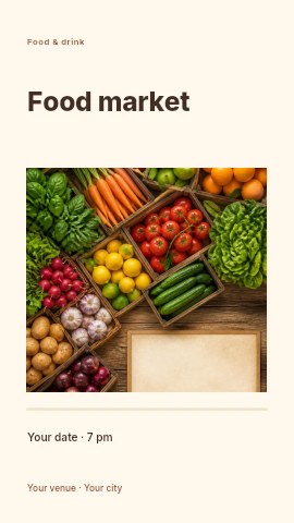 Food market instagram story template