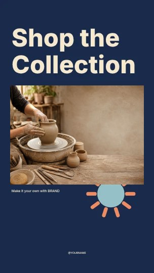 Shop the Collection · Typographic 2 instagram story template