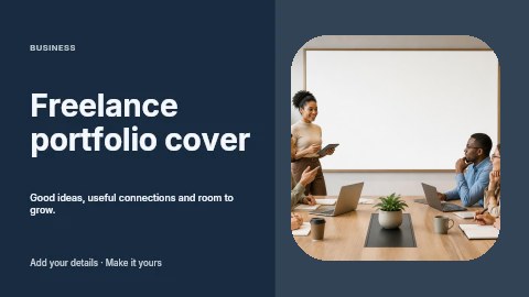Freelance portfolio cover presentation cover template