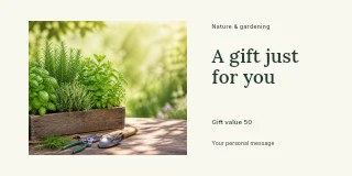 Fresh possibilities gift voucher template · Horizontal photo dialogue
