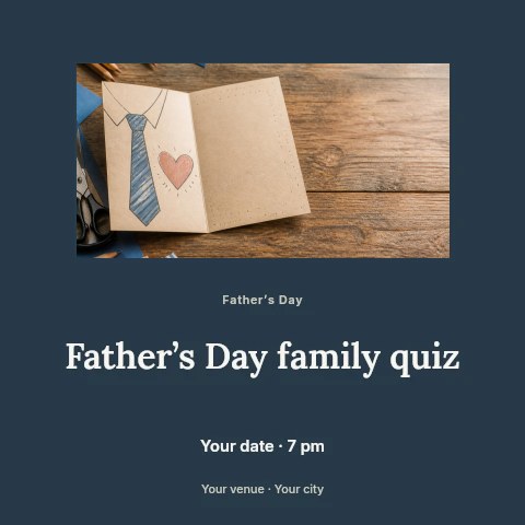 Father’s Day family quiz social media post template