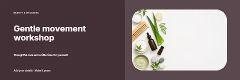 Gentle movement workshop banner template