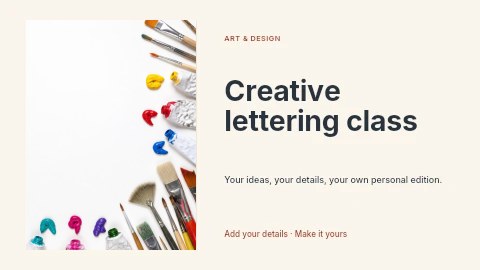 Creative lettering class youtube thumbnail template