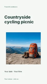 Countryside cycling picnic instagram story template · Modern programme