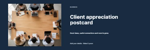 Client appreciation postcard banner template