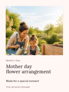Mother Day flower arrangement poster template · Gallery editorial