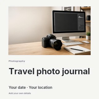 Travel photo journal social media post template · Gallery editorial