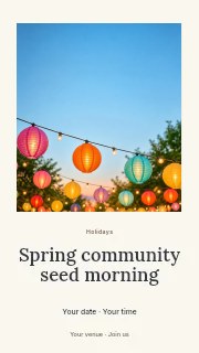Spring community seed morning instagram story template · Quiet photo gallery