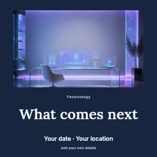 Technology photo presentation social media post template · Quiet photo gallery