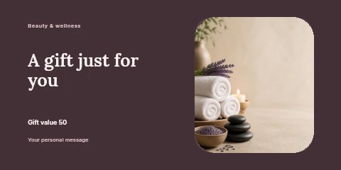 Massage services introduction gift voucher template