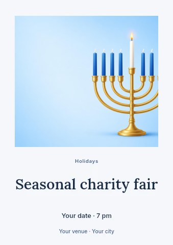 Seasonal charity fair flyer template
