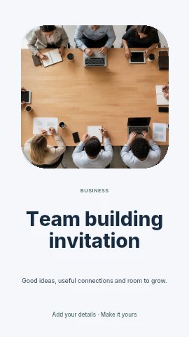 Team building invitation instagram story template