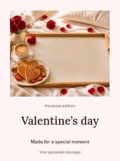 Romantic Valentine’s Breakfast Tray with Roses in Valentine’s Day · Quiet photo gallery