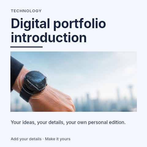 Digital portfolio introduction social media post template