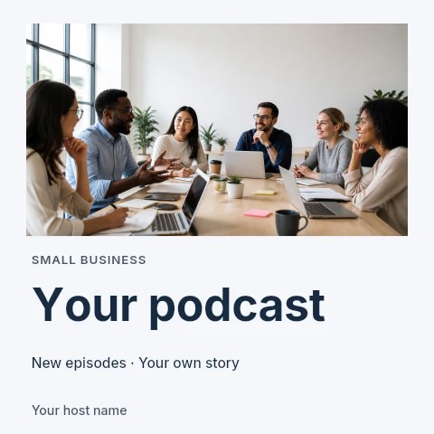Small business podcast cover template