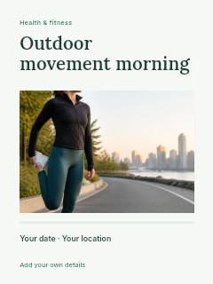 Woman stretching leg before run outdoors in Outdoor movement morning · Title & photograph
