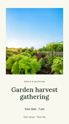 Garden harvest gathering instagram story template