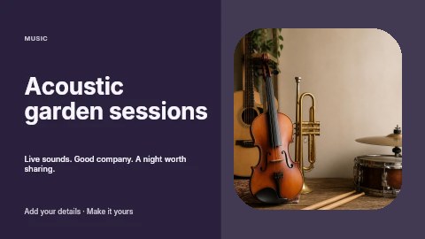 Acoustic garden sessions youtube thumbnail template