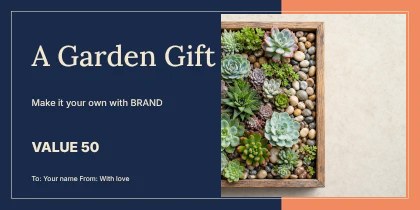 A Garden Gift · Studio gift voucher template