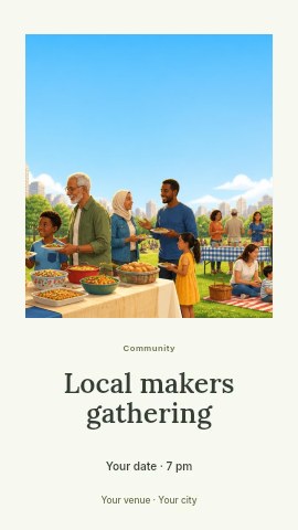 Local makers gathering instagram story template