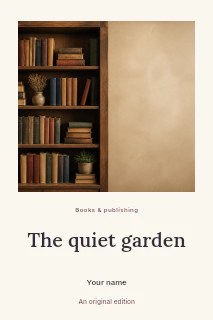 The Quiet Garden book cover template · Quiet photo gallery