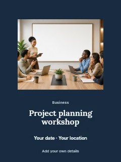 Project planning workshop invitation template · Picture window