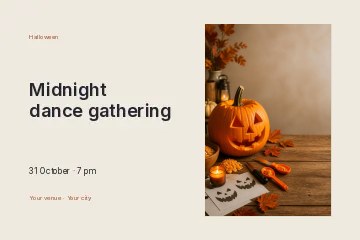 Midnight dance gathering · Horizontal photo dialogue postcard template