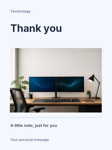 Technology meetup greeting card template