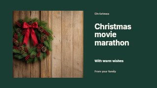 Christmas movie marathon youtube thumbnail template · Horizontal photo dialogue