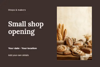 Small shop opening postcard template · Horizontal photo dialogue