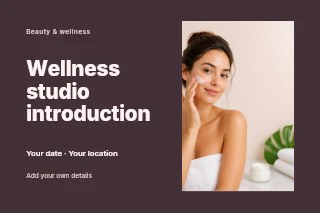 Wellness studio introduction · Horizontal photo dialogue