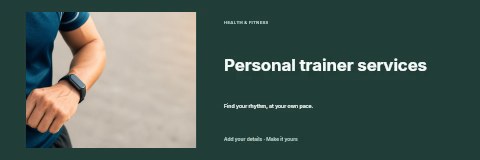Personal trainer services banner template