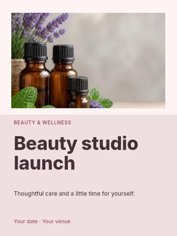 Beauty studio launch poster template