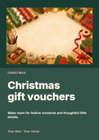 Christmas gift vouchers flyer template