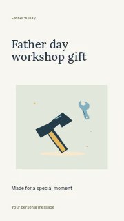 Workshop hammer and wrench in Father Day workshop gift · Modern programme